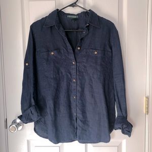 Ralph Lauren linen long sleeve button down